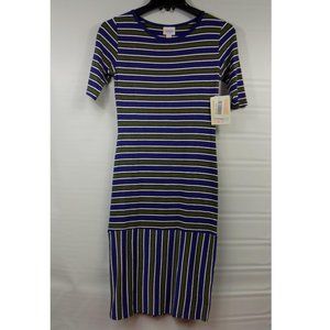 LuLaRoe Julia Striped Dress Size XXS NWT